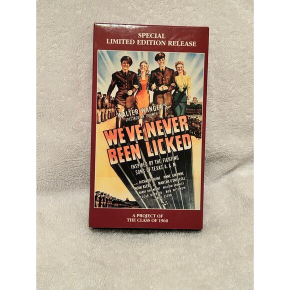 We’ve Never Been Licked A&M Special Limited Edition Release VHS Movie Tape - Picture 1 of 11